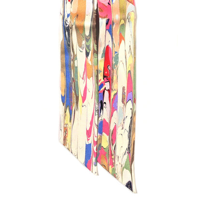 Hermes Silk Marble Silk Twilly Rose Vert Violet 3 of 4