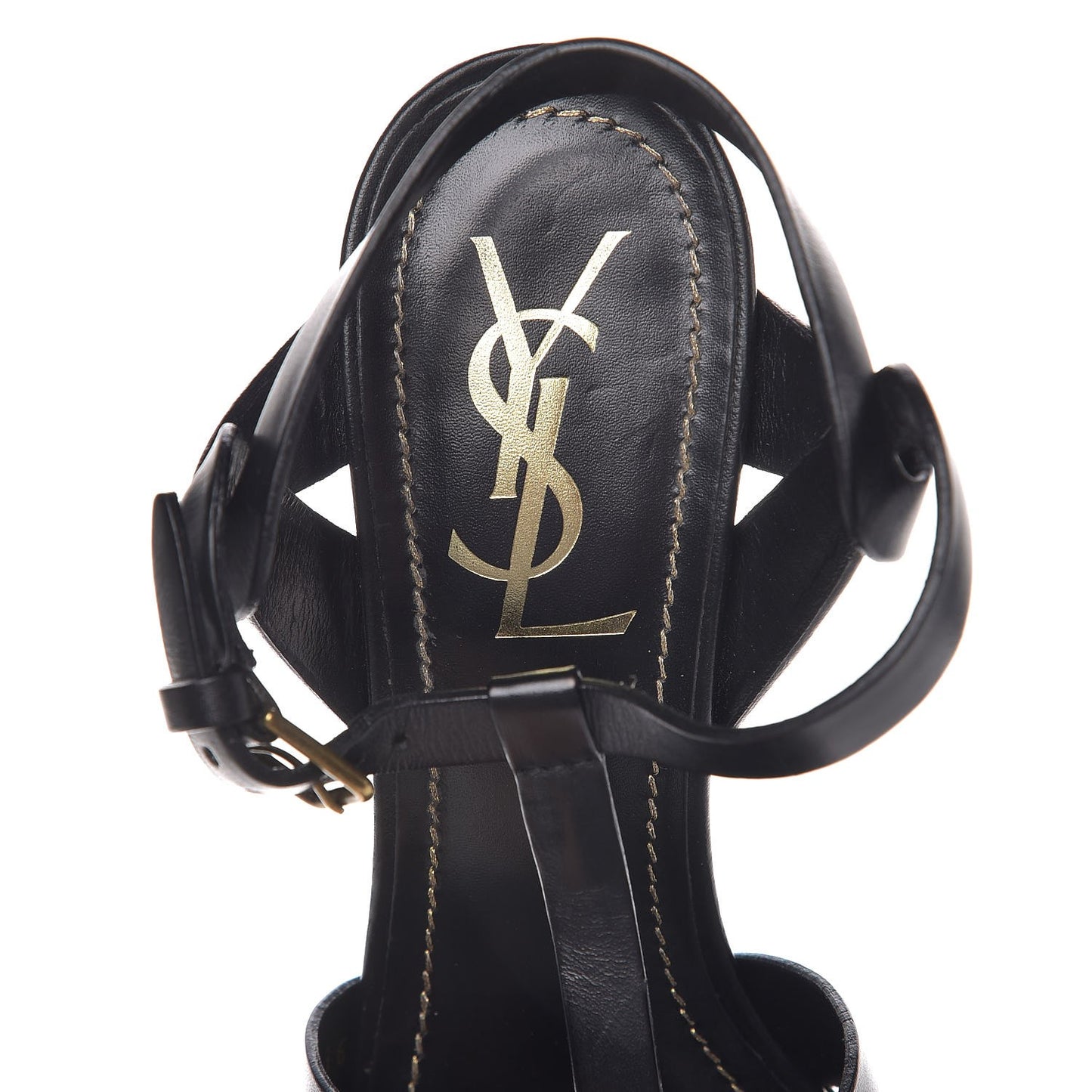 Calfskin Tribute 105 Platform Sandals 36.5 Black