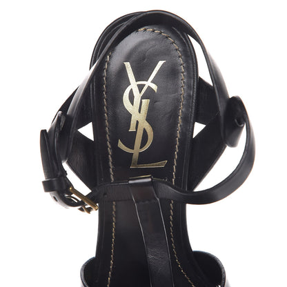 Saint Laurent Calfskin Tribute 105 Platform Sandals 36.5 Black 9 of 12