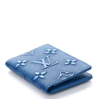 Louis Vuitton Faded Calfskin Monogram Pocket Organizer Denim Blue 4 of 9