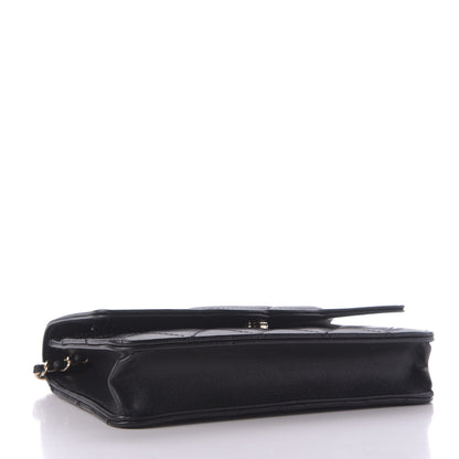 Chanel Goatskin Quilted Timeless CC Wallet On Chain WOC Black 4 of 9