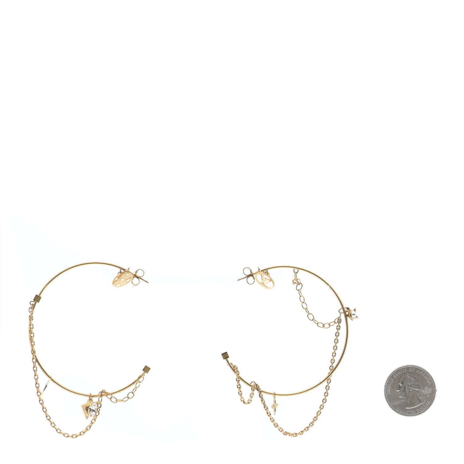Louis Vuitton Roman Holidays Hoop Earrings Gold 2 of 5