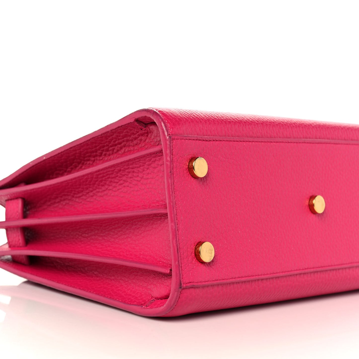 Grained Calfskin Baby Sac De Jour Lipstick Fuchsia