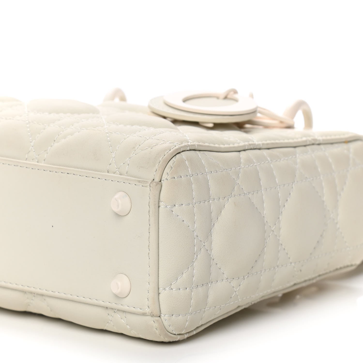 Christian Dior Ultra Matte Calfskin Cannage Mini Lady Dior White 12 of 20