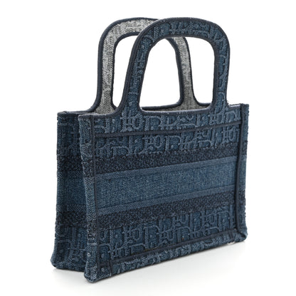 Christian Dior Oblique Denim Mini Book Tote Blue 3 of 12