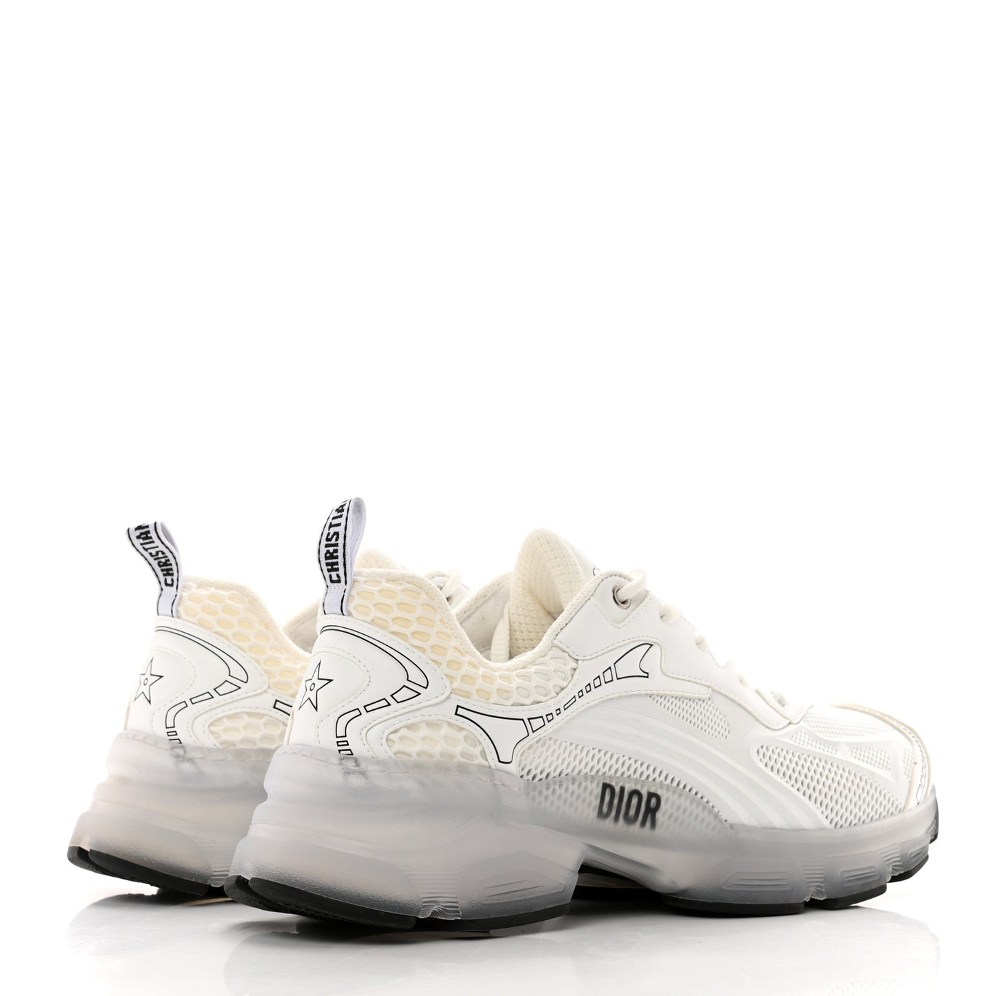 Matte Technical Fabric Mesh Dior Vibe Sneakers 40 White Silver