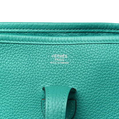 Hermes Taurillon Clemence Evelyne III PM Vert Jade 6 of 10