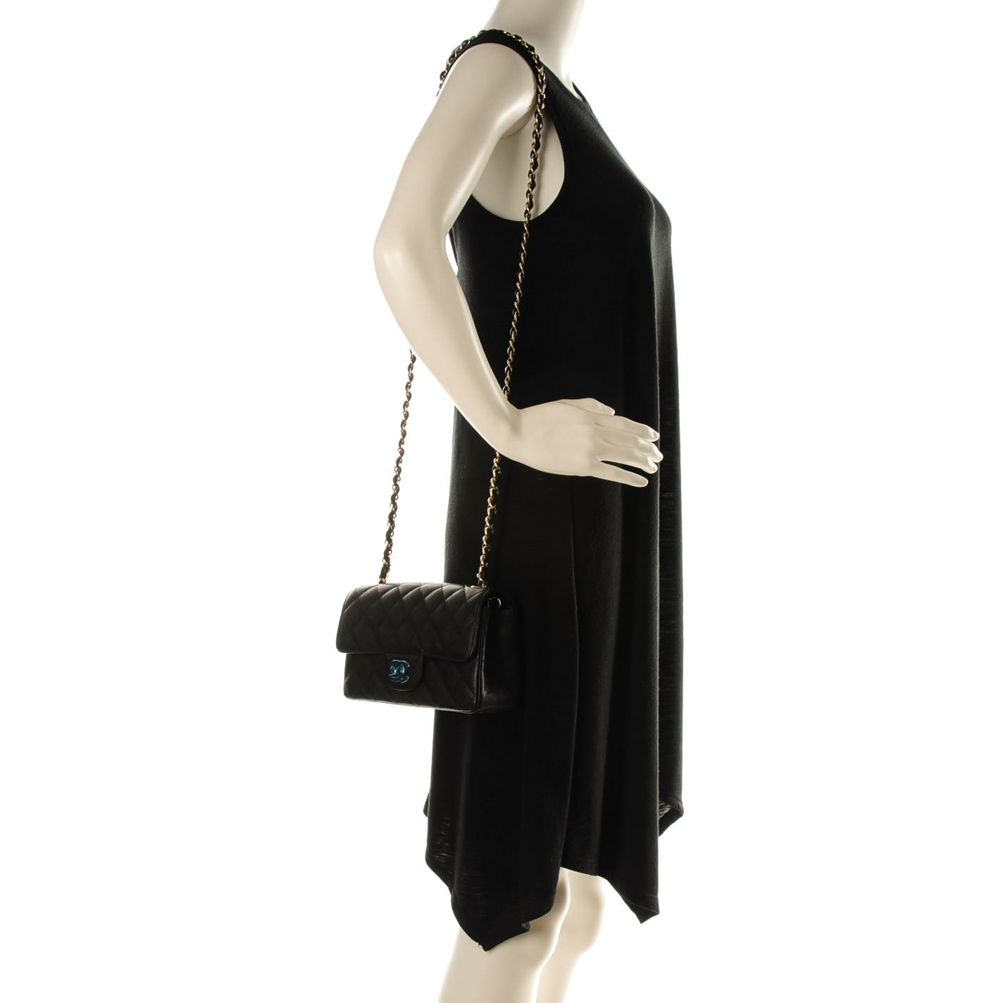 Chanel Caviar Quilted Mini Rectangular Flap Black 2 of 7