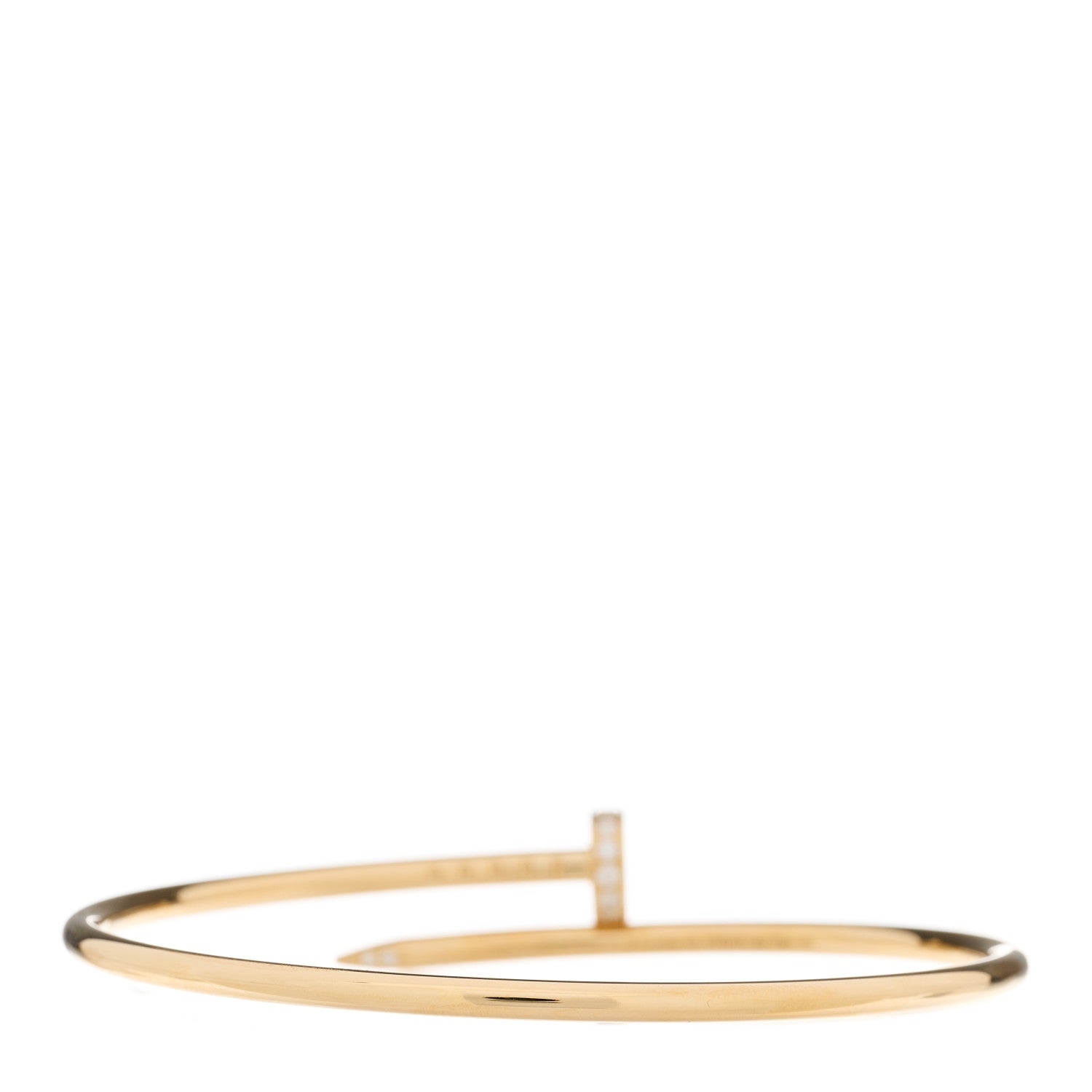 Cartier 18K Yellow Gold Diamond Small Juste Un Clou Bracelet 16 2 of 3
