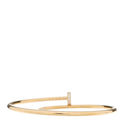 Cartier 18K Yellow Gold Diamond Small Juste Un Clou Bracelet 16 2 of 3