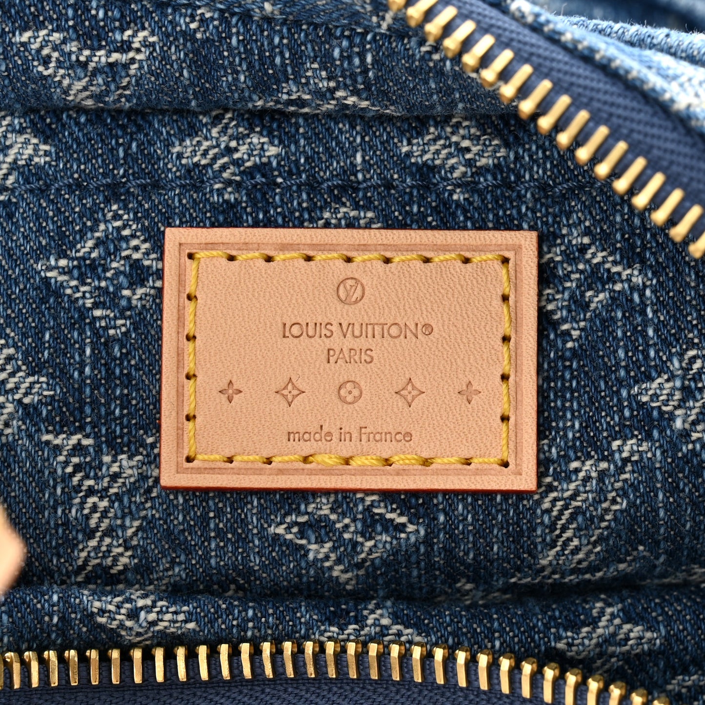 Monogram Denim Croissant MM Blue