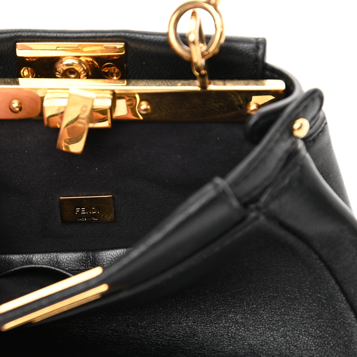 Nappa Micro Peekaboo Iconic Satchel Black