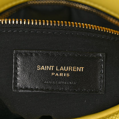 Saint Laurent Canvas Quilted Toy Loulou Puffer Monogram Chain Satchel Jaune Citron 6 of 10