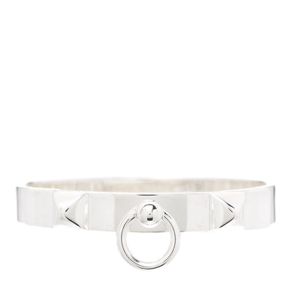 Hermes Sterling Silver PM Collier De Chien Bracelet ST 1 of 5