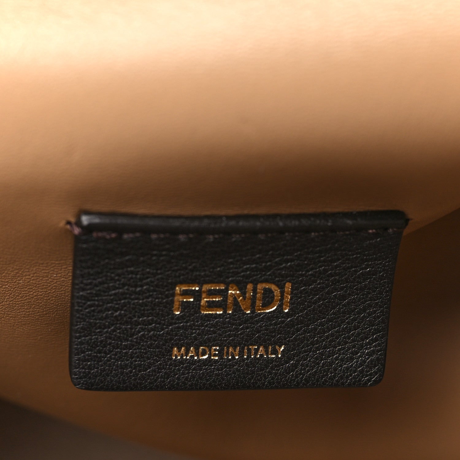 Fendi Flannel Karligraphy Embroidered Medium Fendi First Camel 6 of 9