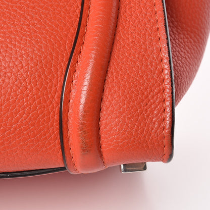 Celine Drummed Calfskin Micro Luggage Vermillion 13 of 15