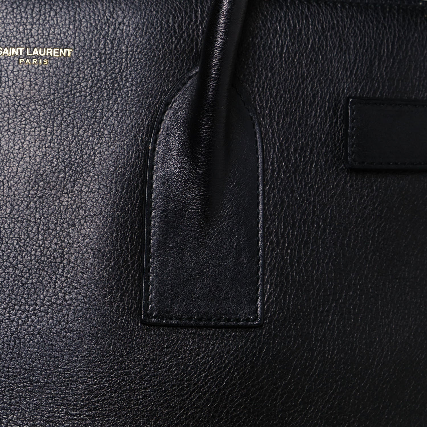 Saint Laurent Calfskin Large Sac De Jour Carryall Black 12 of 21