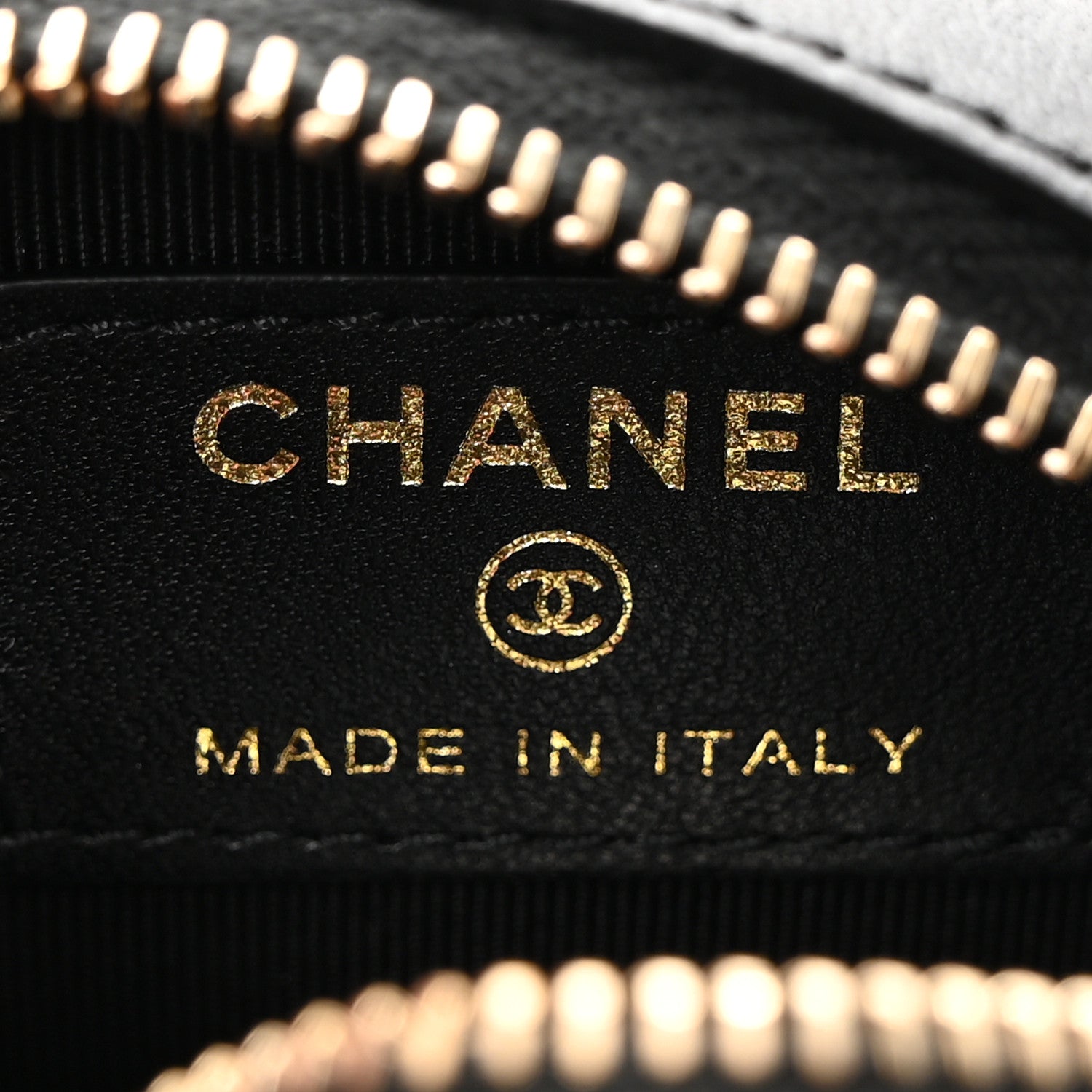 Chanel Lambskin Quilted Chain Round Mini Clutch Black 6 of 7