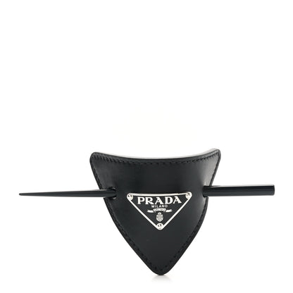 Prada City Calfskin Hair Clip Black 1 of 4