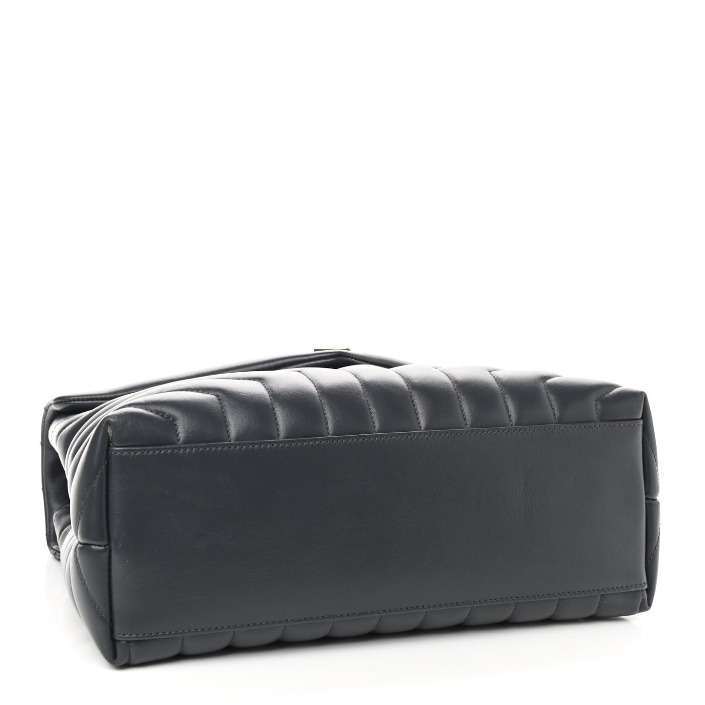Calfskin Y Quilted Monogram Medium Loulou Chain Satchel Dark Smog