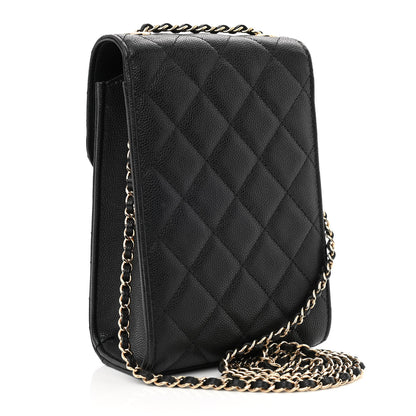 Chanel Caviar Quilted Golden Class Phone Holder Black 3 of 13