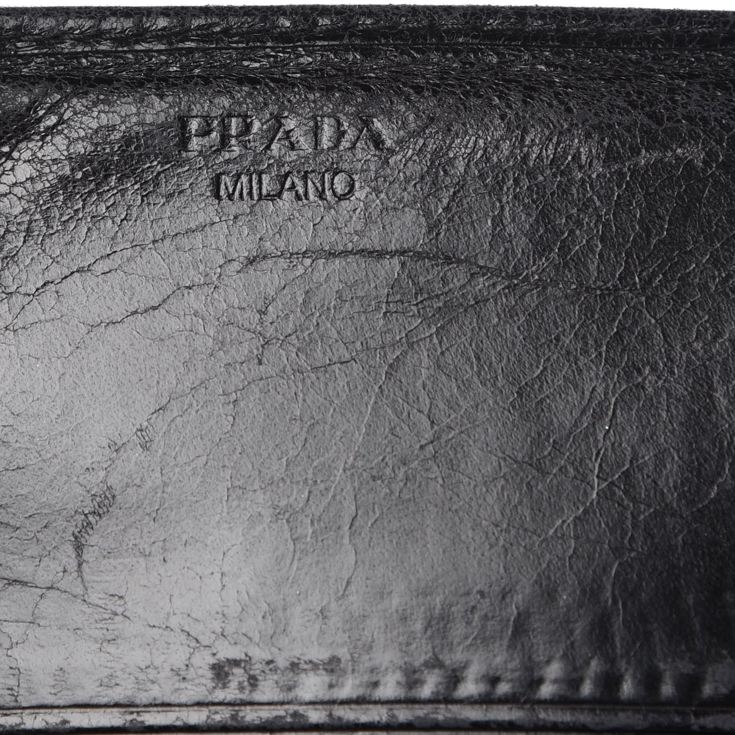 Vitello Shine Zip Flap Wallet Black