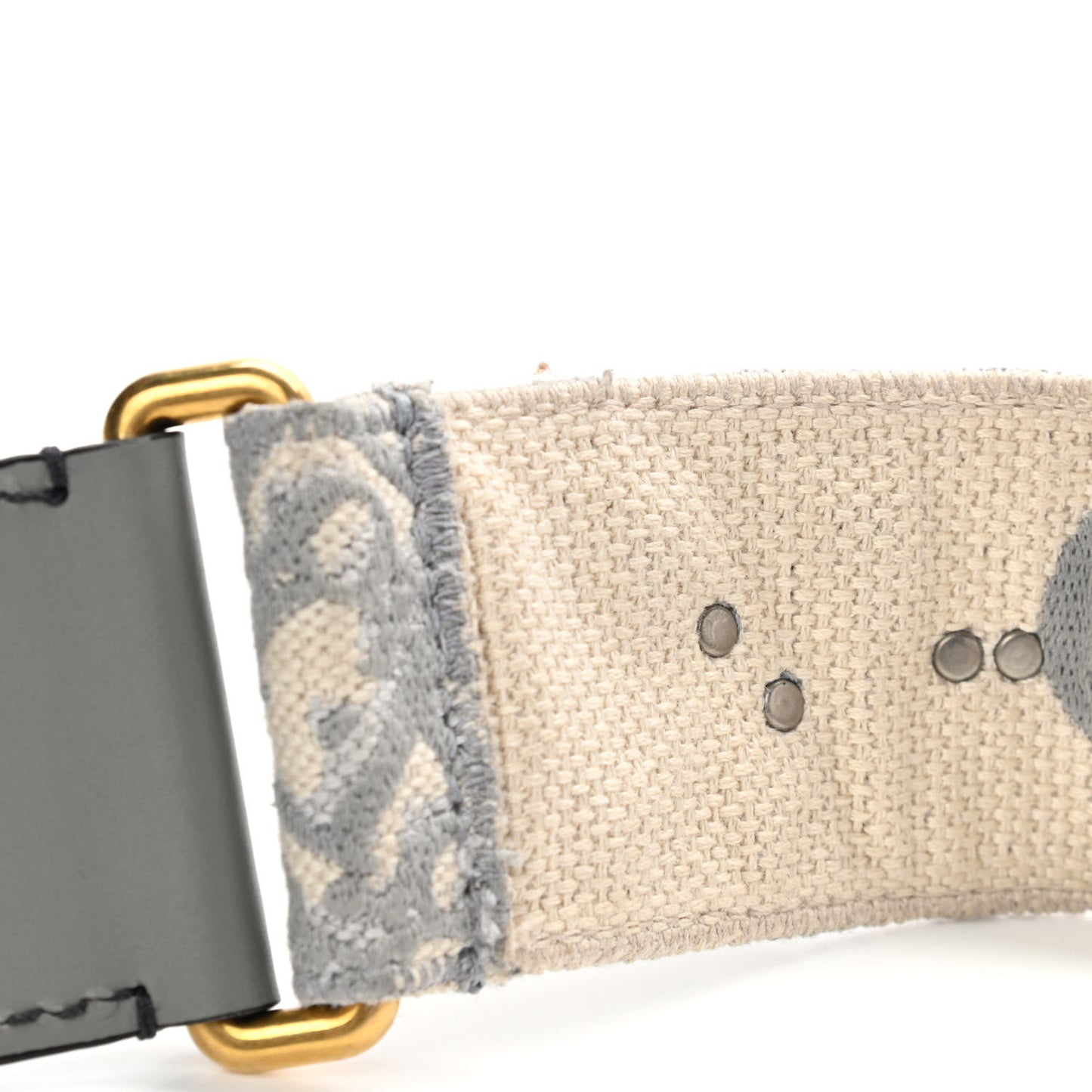 Oblique Studded Shoulder Strap Gris Multicolor
