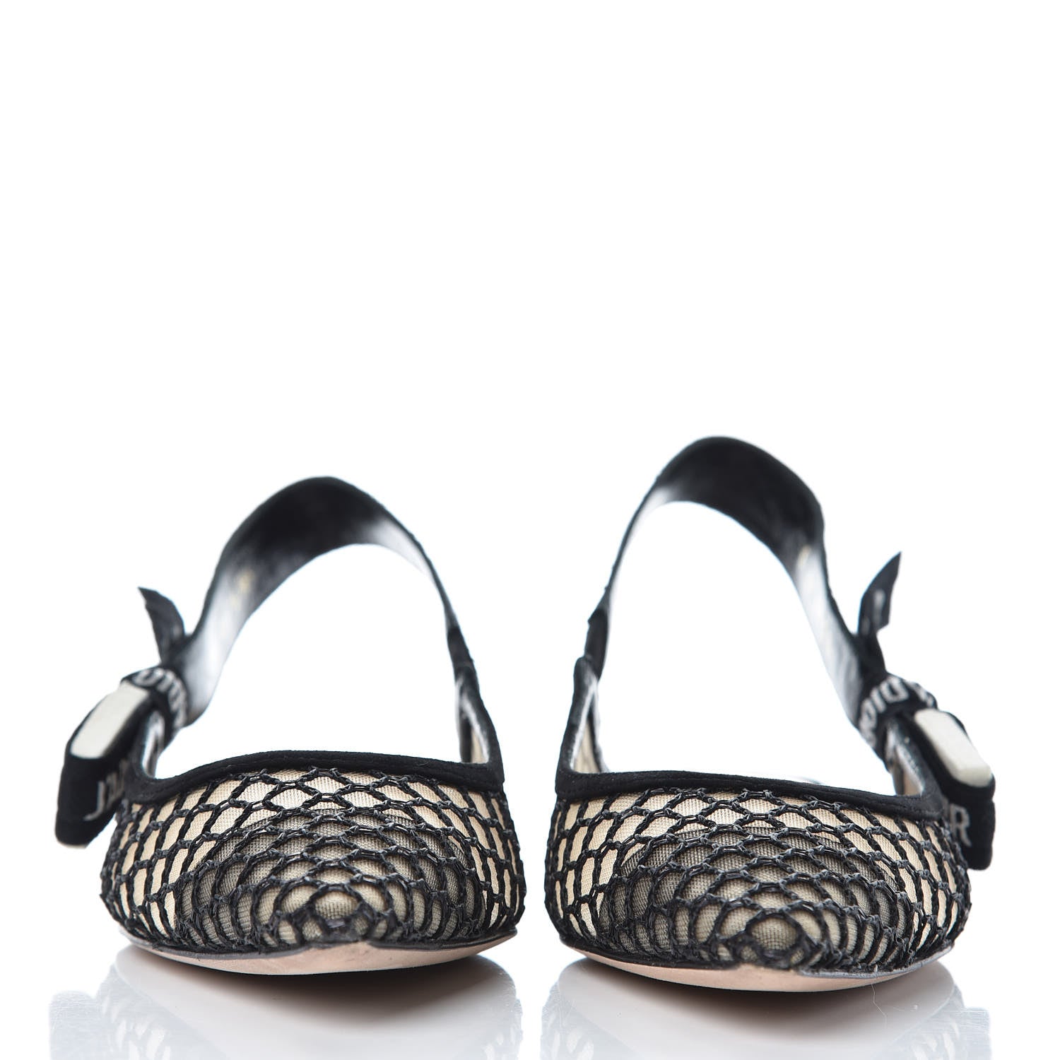 Christian Dior Resille Lambskin Ribbon J'Adior Slingback Ballet Flats 36 Black 4 of 10