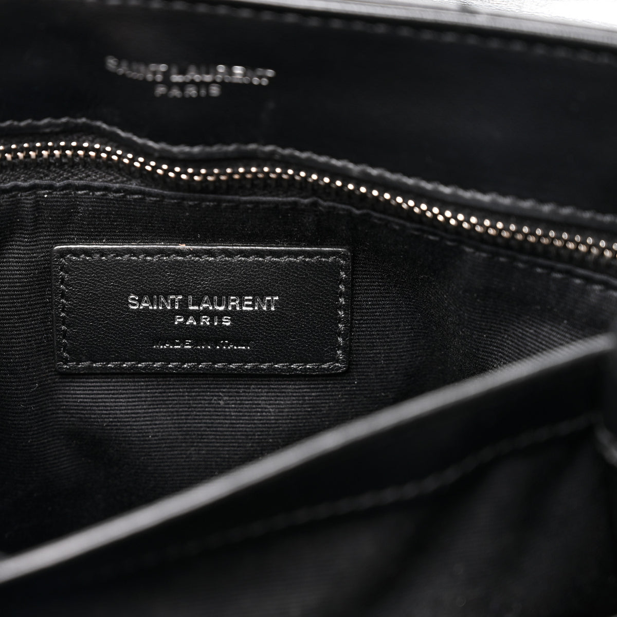 Saint Laurent Calfskin Y Quilted Monogram Toy Loulou Crossbody Bag Black 7 of 14