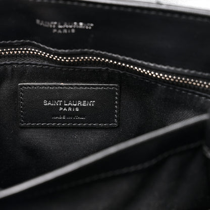 Saint Laurent Calfskin Y Quilted Monogram Toy Loulou Crossbody Bag Black 7 of 14