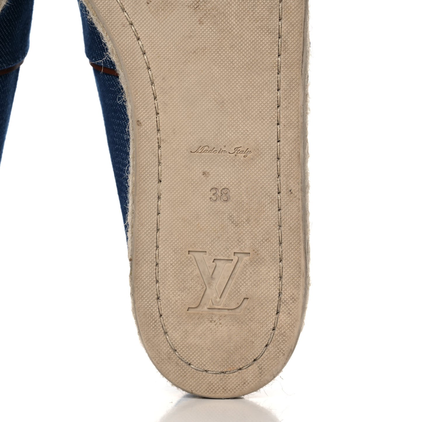 Denim Articles De Voyage Espadrille Flats 38 Blue