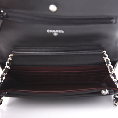 Chanel Lambskin Quilted Wallet On Chain WOC Black 5 of 13