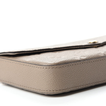 Louis Vuitton Empreinte Pochette Felicie Chain Wallet Tourterelle 6 of 10