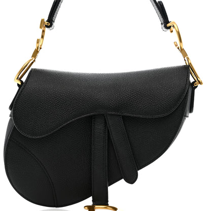 Christian Dior Grained Calfskin Mini Saddle Bag Black 7 of 9