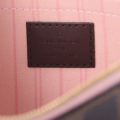 Louis Vuitton Damier Ebene Neverfull MM GM Pochette Rose Ballerine 6 of 7