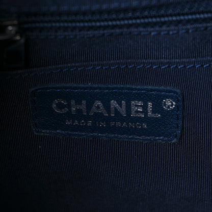 Chanel Lambskin Quilted CC Chain Drawstring Tote Blue 6 of 8