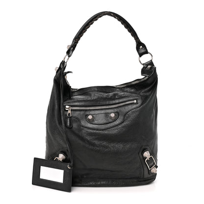 Balenciaga Chevre Giant 21 Silver Hardware Day Hobo Black 1 of 12