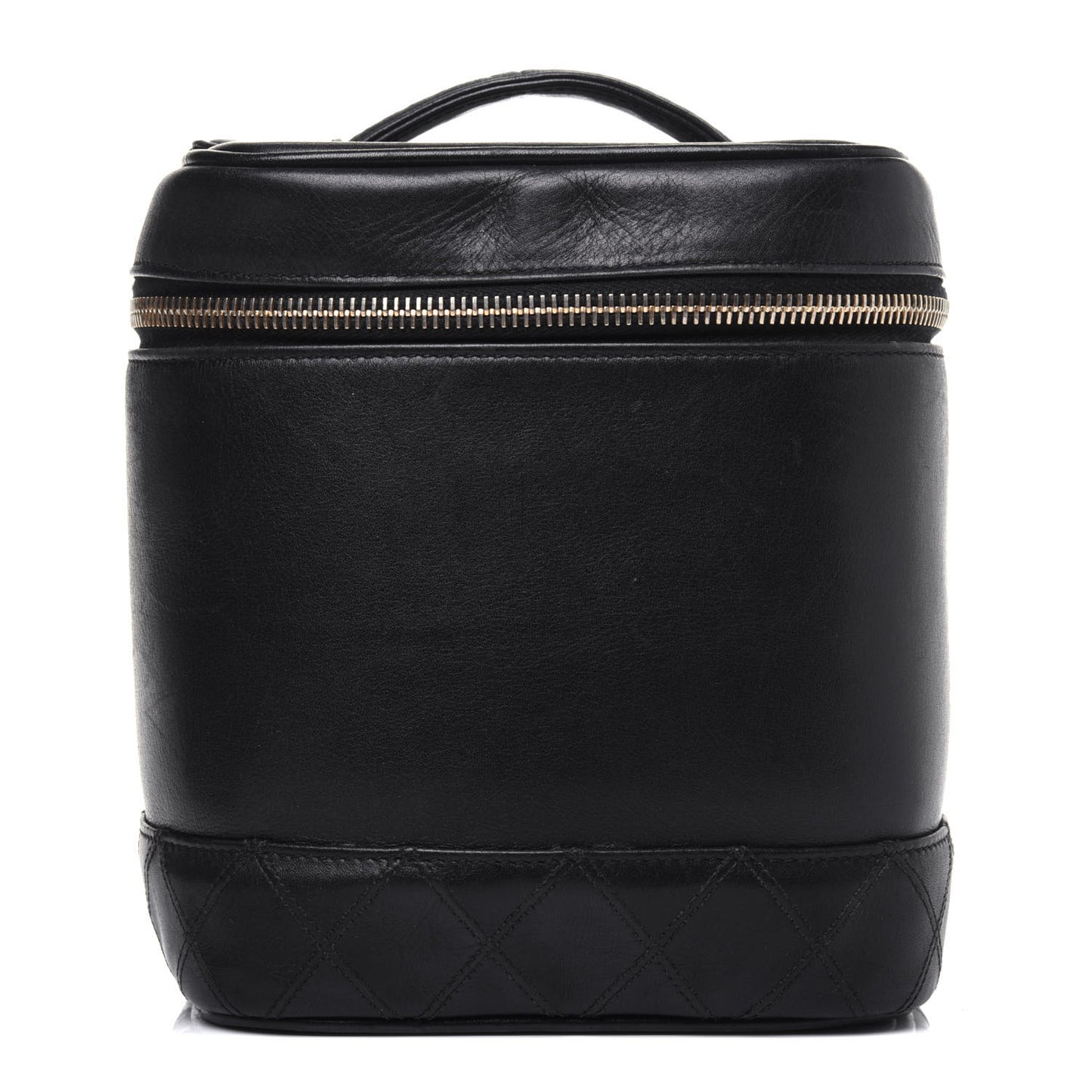 Lambskin Vanity Cosmetic Case Black