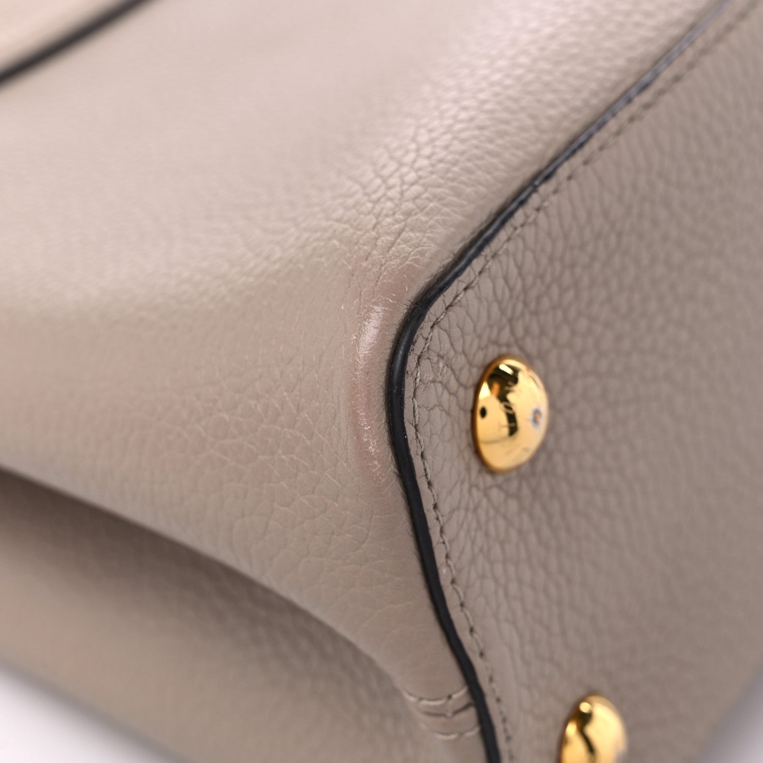 Louis Vuitton Taurillon Snakeskin Capucines PM Galet 9 of 13
