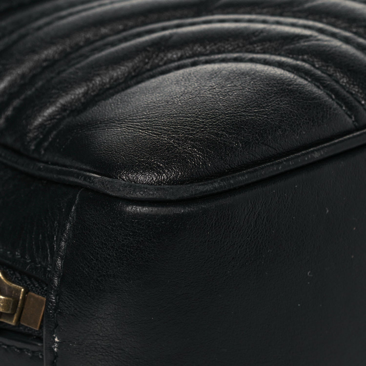Gucci Calfskin Matelasse Sylvie Web Small GG Marmont Top Handle Shoulder Bag Black 9 of 24