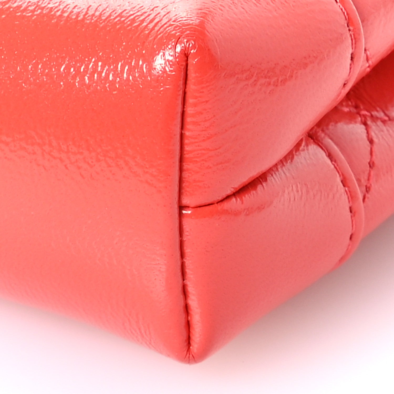 Chanel Shiny Lambskin Quilted Micro 31 Clutch With Chain Dark Orange 10 of 10