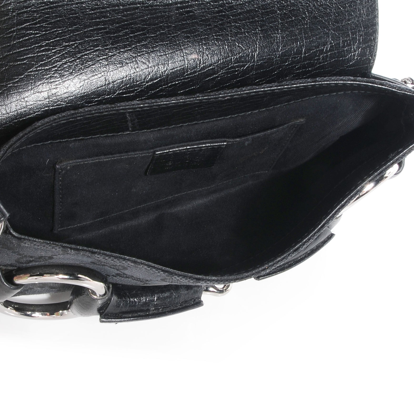 Gucci Monogram Horsebit Clutch Black 5 of 7