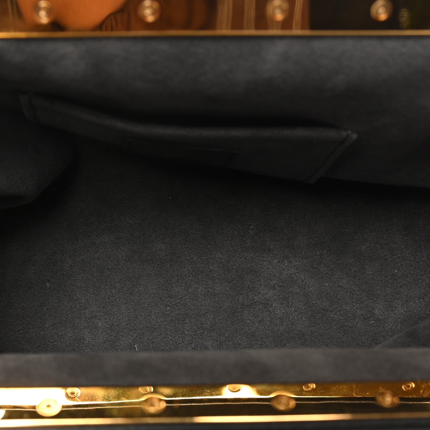 Louis Vuitton Calfskin Nanogram Embossed Clutch Black 5 of 9