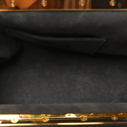 Louis Vuitton Calfskin Nanogram Embossed Clutch Black 5 of 9