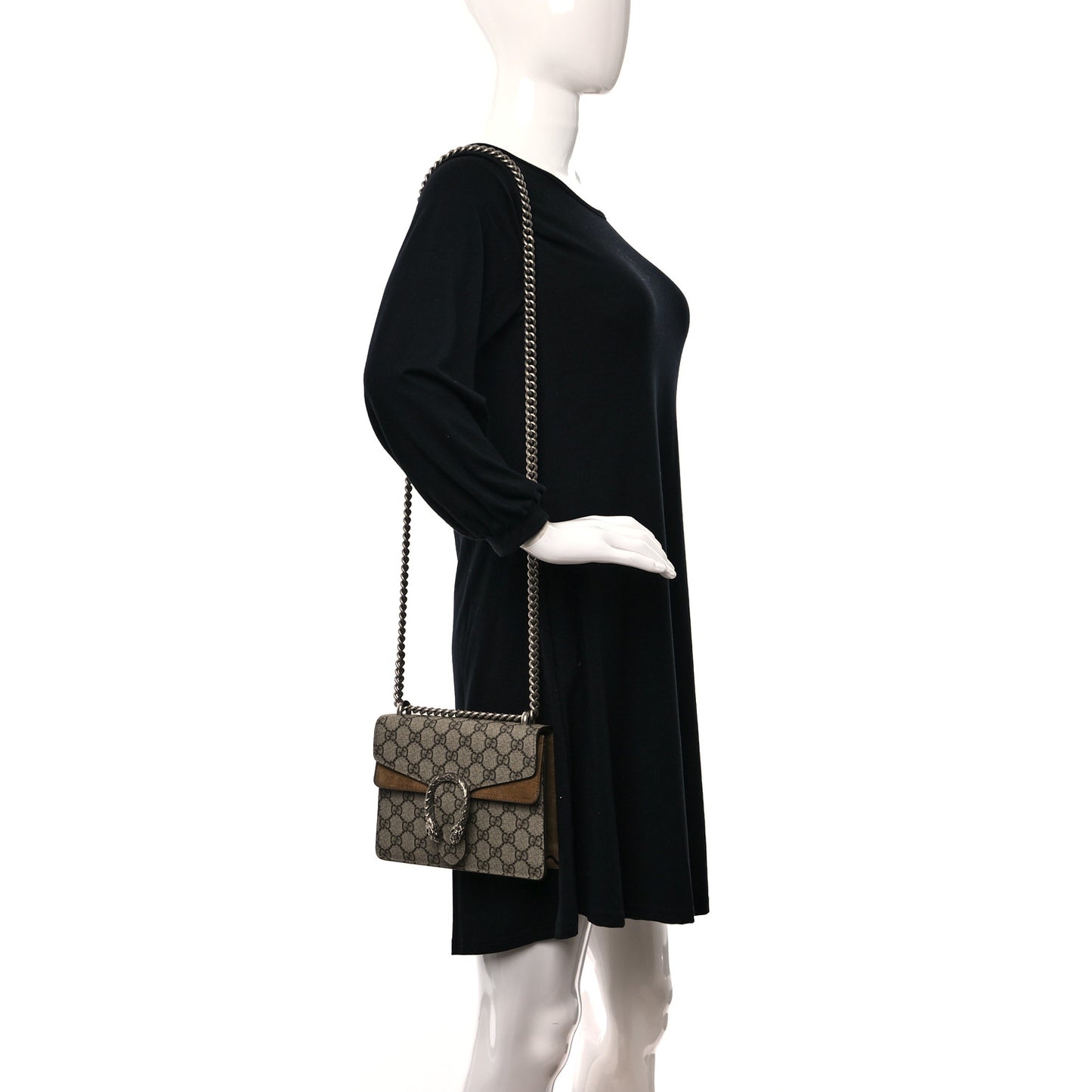 GG Supreme Monogram Mini Dionysus Shoulder Bag Taupe