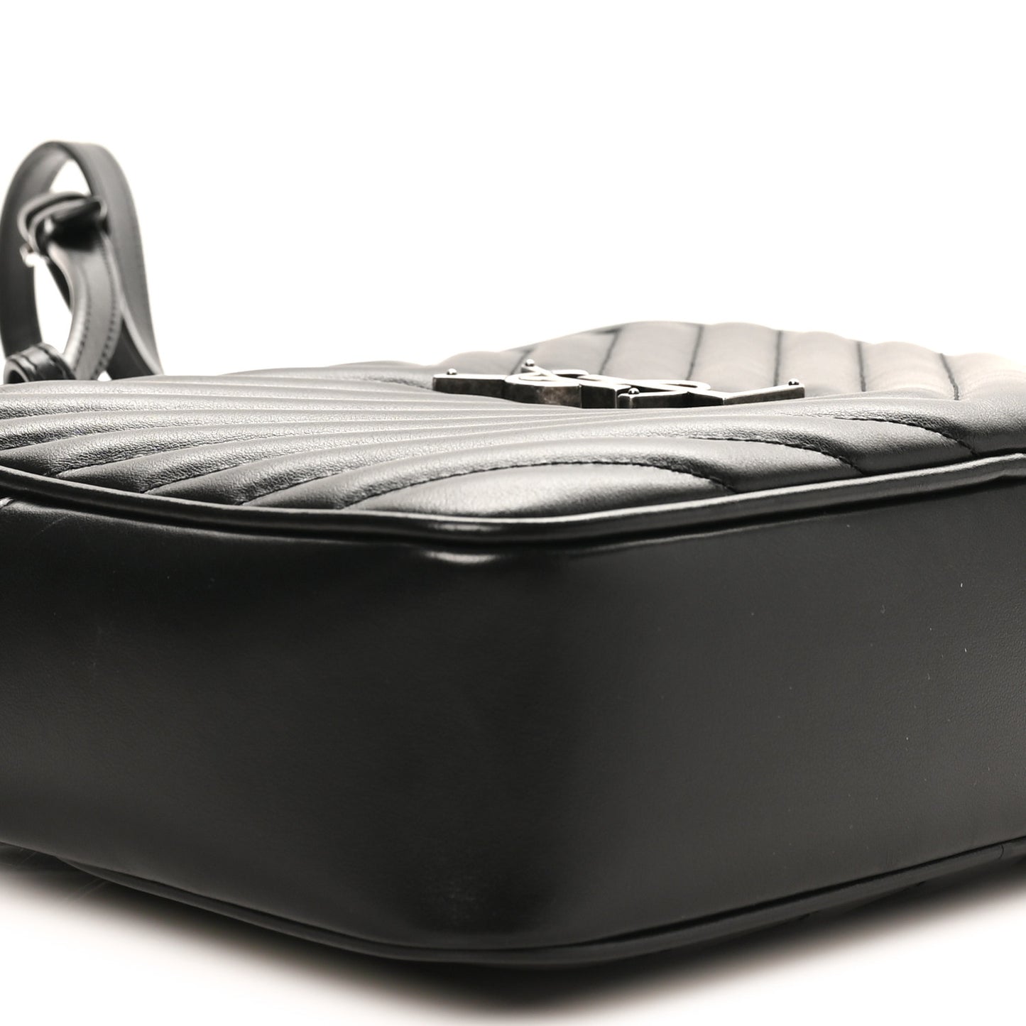 Calfskin Matelasse Monogram Lou Camera Bag Black