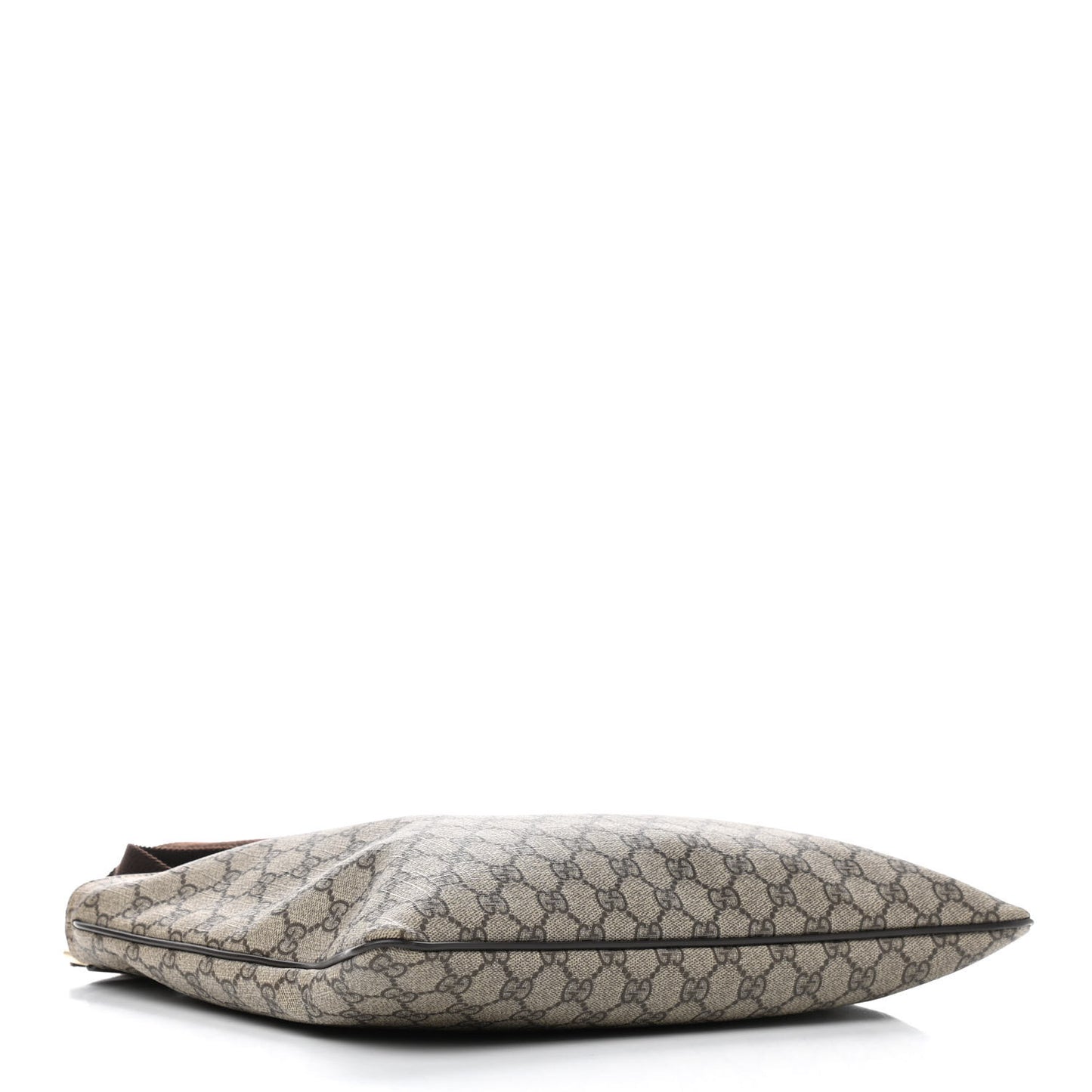GG Supreme Monogram Medium Flat Messenger Bag Dark Brown