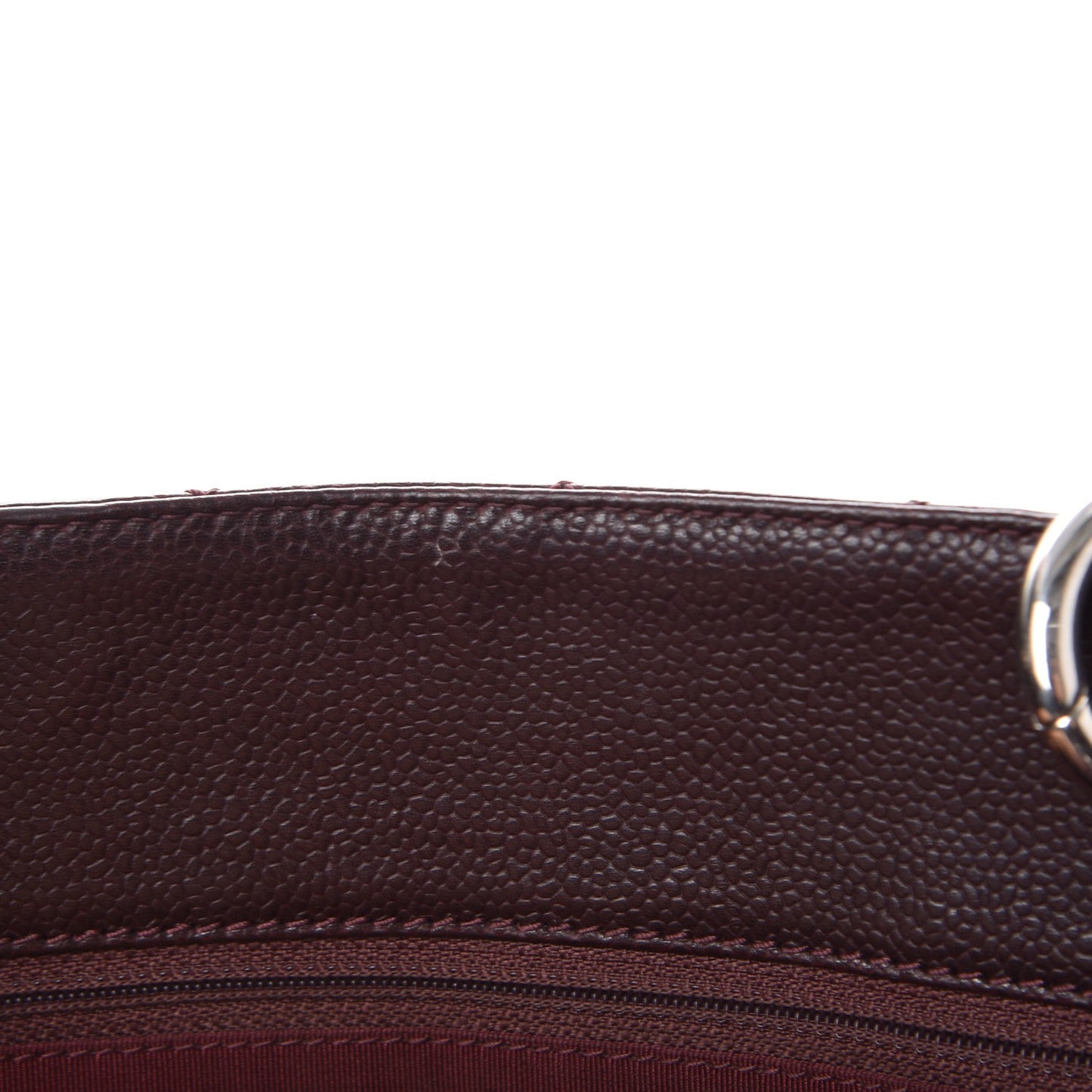 Caviar Quilted Grand Shopping Tote GST Dark Burgundy
