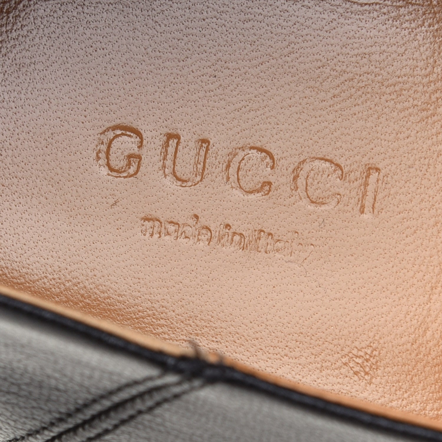 Gucci Goatskin Womens Horsebit Mid-Heel Loafers 38.5 Black 7 of 8