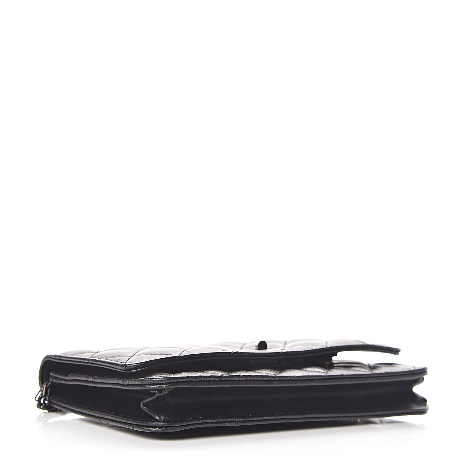 Chanel Aged Calfskin Quilted Reissue Wallet On Chain WOC So Black 4 of 12